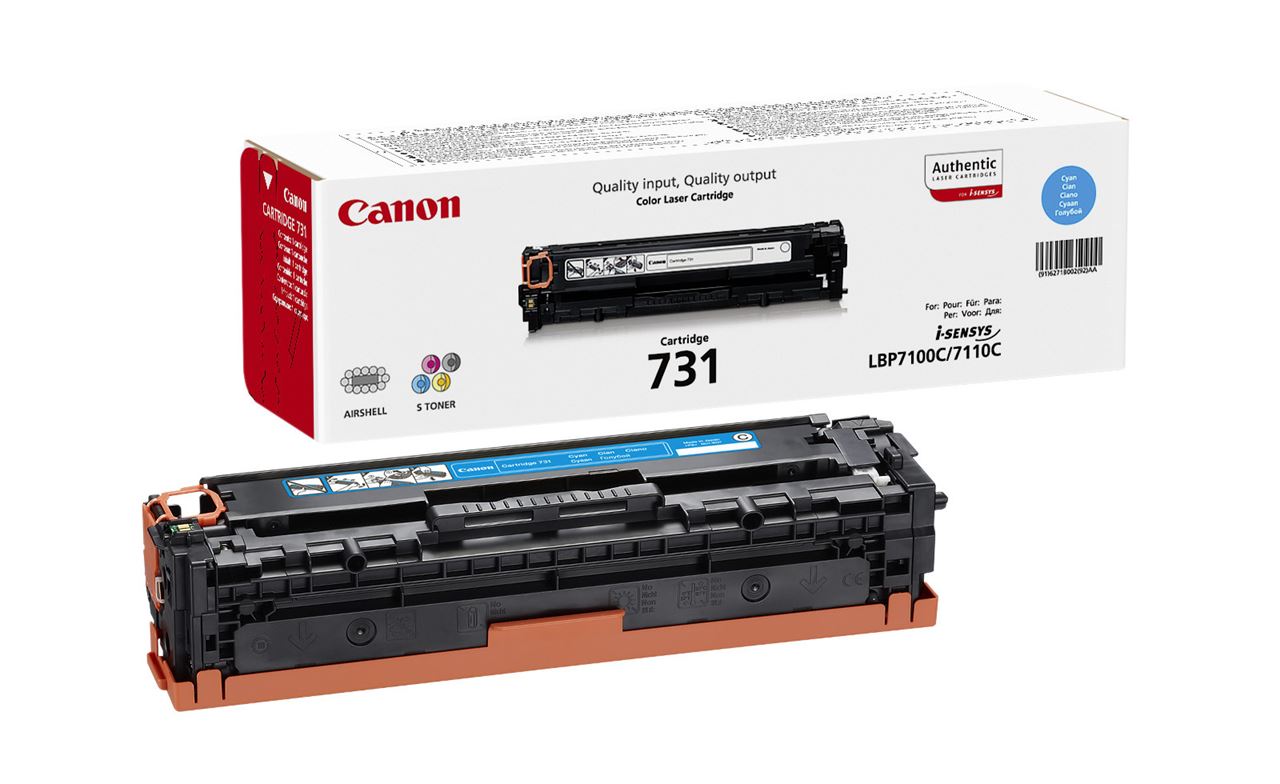 Canon 731, Cyan картридж для LBP7100Cn/7110Cw6271B002 Canon 731, Cyan картридж для LBP7100Cn/7110Cw6271B002Используя картридж 731 C, вы можете быть уверены, что ваши отпечатки всегда будут идеально четкими. Ресурс печати приблизительно 1500 страниц гарантирует, что картридж прослужит так долго, как вам это нужно.