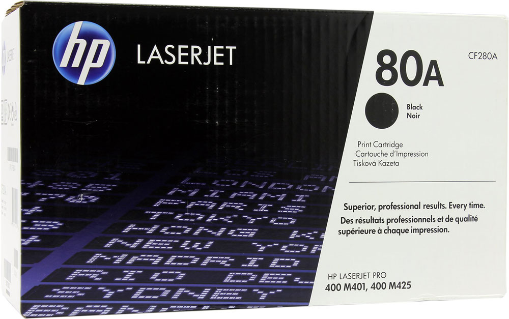 HP CF280A (80A), Black тонер-картридж для LaserJet Pro 400 M401/Pro 400 MFP M425