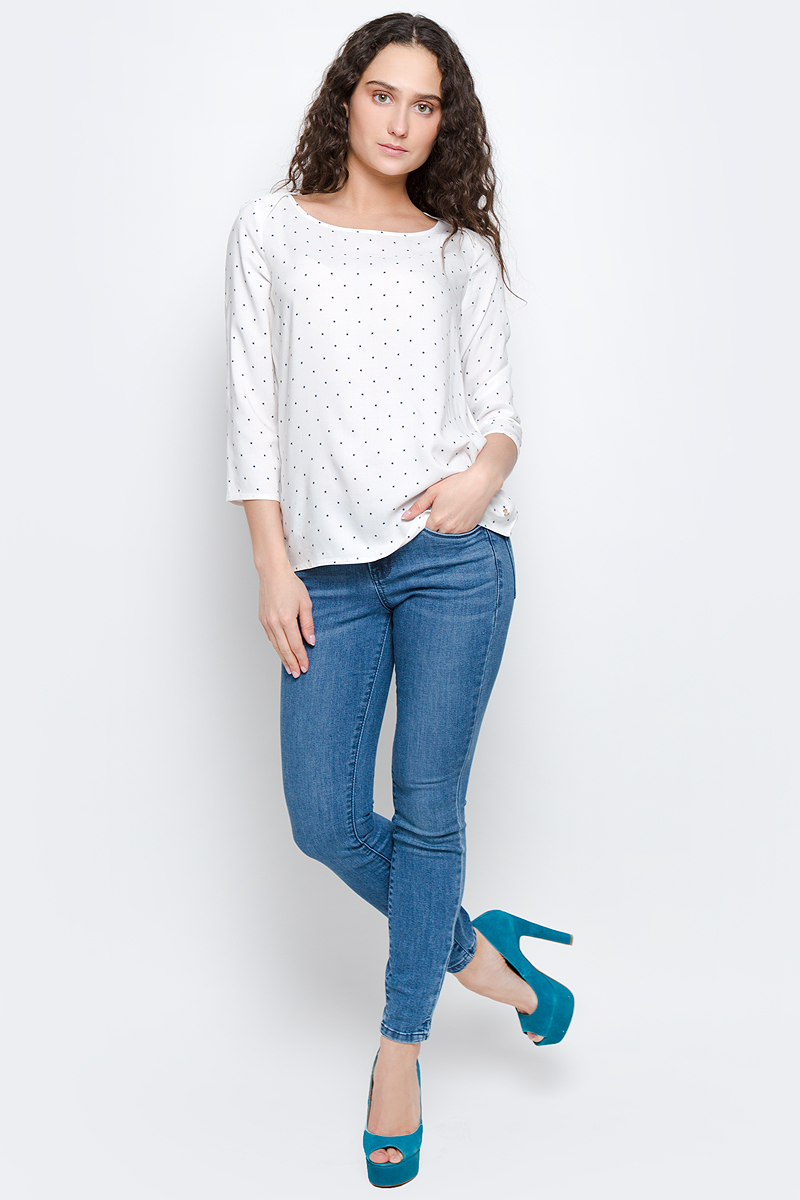 Блузка женская Tom Tailor Denim, цвет: белый. 2033130.00.71_8005. Размер M (46)2033130.00.71_8005 Блузка женская Tom Tailor Denim, цвет: белый. 2033130.00.71_8005. Размер M (46)2033130.00.71_8005Женская блузка Tom Tailor выполнена из качественной вискозы. Модель с круглым воротом и рукавами 3/4 сзади полностью застегивается на пуговицы.