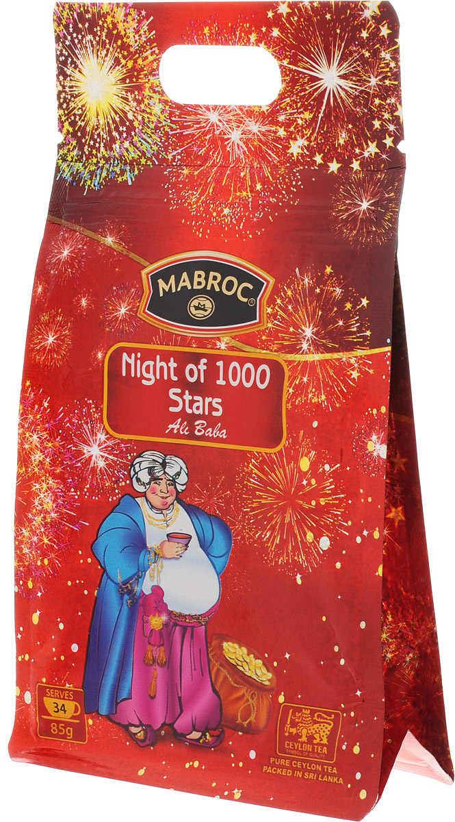 Mabroc Ночь 1000 звезд чай листовой, 85 г4791029064284 Mabroc Ночь 1000 звезд чай листовой, 85 г4791029064284Листовой чай Mabroc Ночь 1000 звезд - лидер покупательских симпатий. Это превосходное сочетание черного чая, выращенного в низинных районах Сабарагамувы, и зеленого, растущего высоко в горах Нувара Элии. Прохлада ветров и солнечное тепло, которым ласково укутаны все растения этого района, дарят чаю особенный сладкий вкус, усиленный клубничной вытяжкой, лепестками розы и ноготков.Знак в виде Льва с 17 пятнышками на шкуре - это гарантия Цейлонского Чайного Бюро на соответствие чая высокому стандарту качества, установленному Правительством и упакованному только в пределах Шри-Ланки.