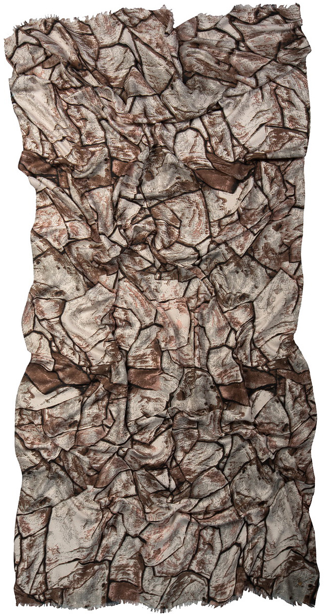 Палантин Laccom, цвет: коричневый, серый. 3215. Размер 185 см х 50 см