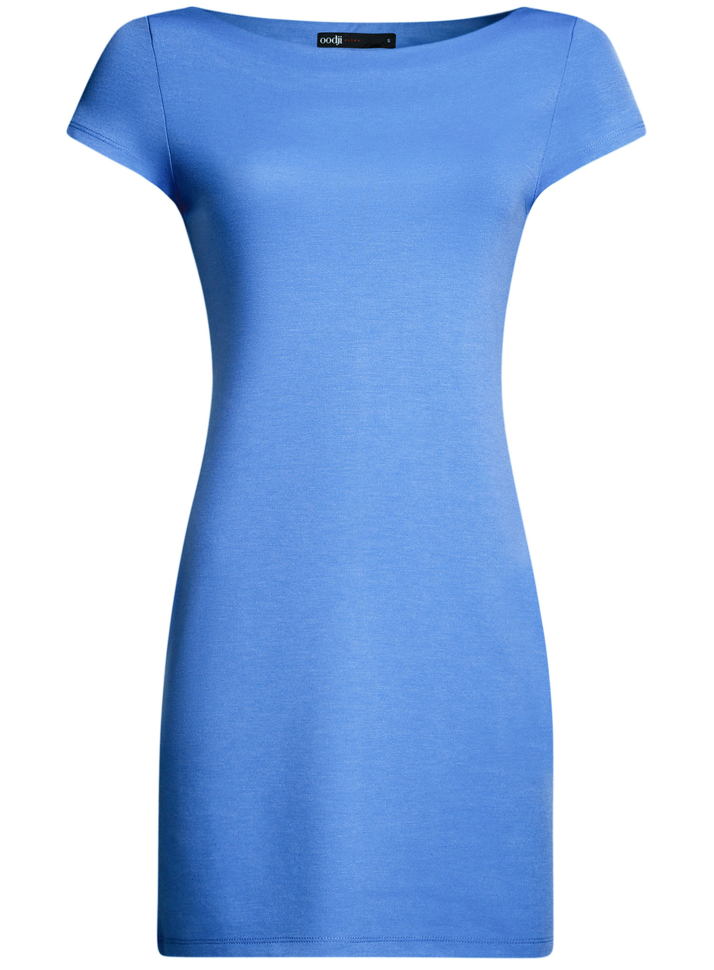 Платье oodji Ultra, цвет: синий. 14001117-2B/16564/7500N. Размер XXS (40)
