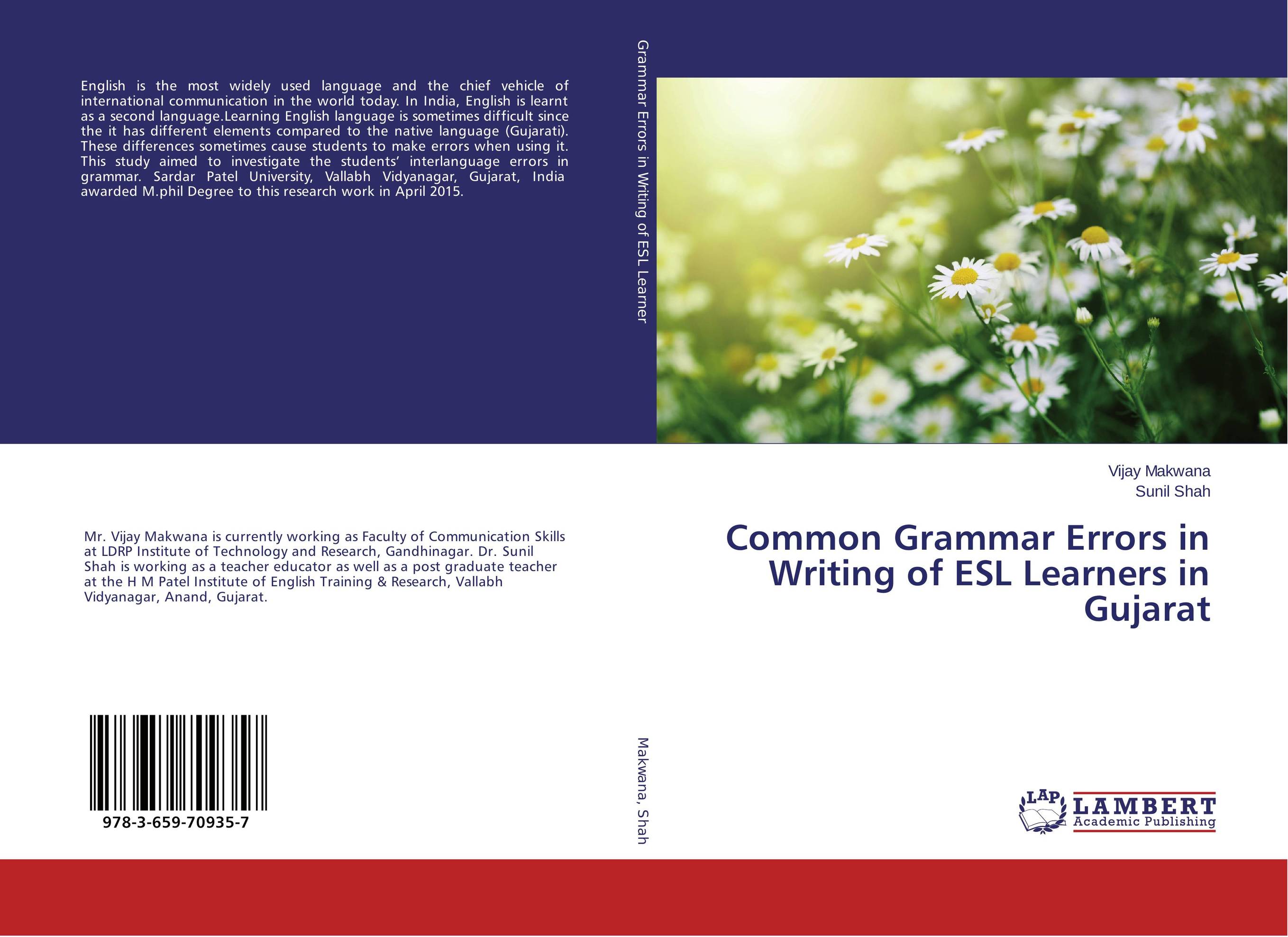 Common Grammar Errors in Writing of ESL Learners in Gujarat common errors in english