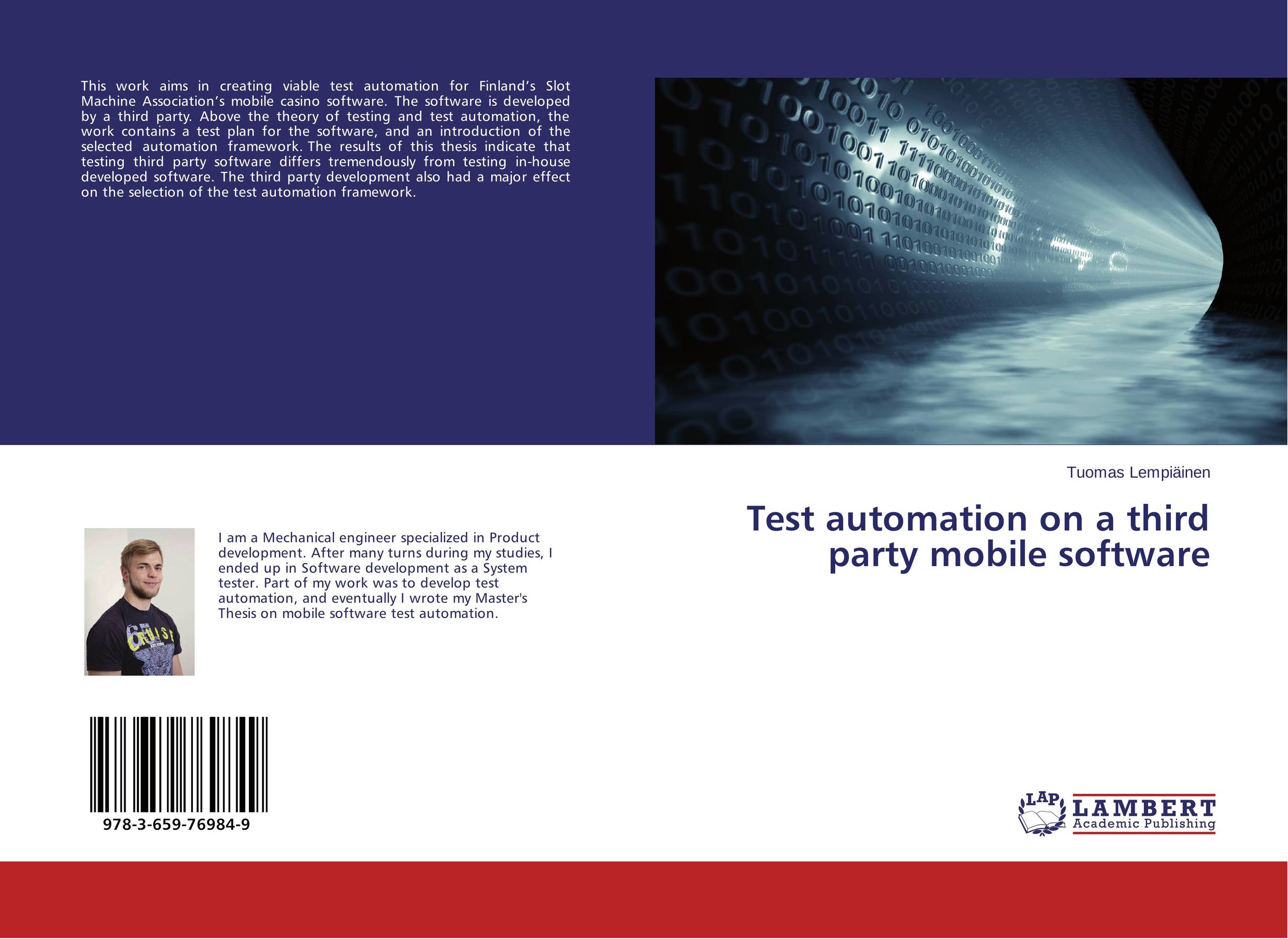 Test automation on a third party mobile software theory and principles of psychological test development