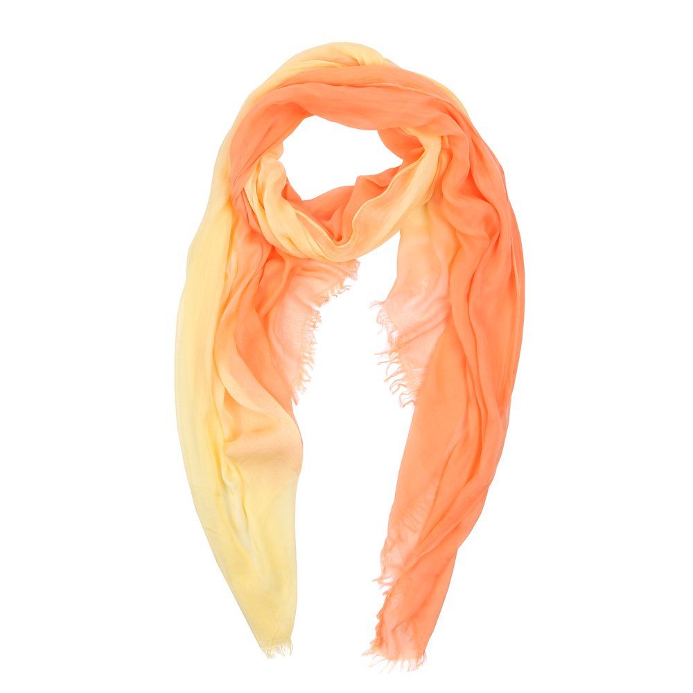 Шарф женский Fabretti, цвет: желтый, оранжевый. HV9001-1. Размер 195 см х 105 см