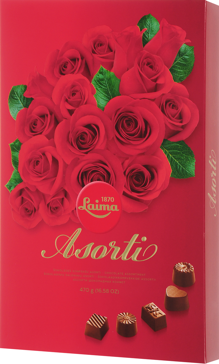 Laima Ассорти конфет в шоколаде Темные розы, 470 гP140106237 Laima Ассорти конфет в шоколаде Темные розы, 470 гP140106237Конфеты Laima из темного шоколада с начинками из фруктового желе, молочной помадки и крема какао создают незабываемые вкусовые ощущения. Ассорти Laima – это ценность, выдержавшая проверку временем. И по сей день, спустя много десятилетий, шоколадное ассорти считается прекрасным подарком – более практичным, но не менее благоухающим, чем букет роз.