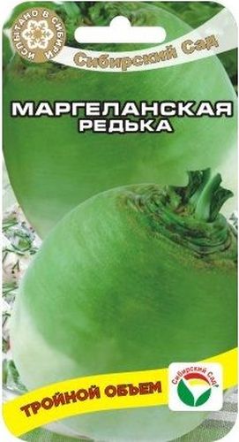 Семена Сибирский сад Редька. Маргеланская, 3 гBP-00000398 Семена Сибирский сад Редька. Маргеланская, 3 гBP-00000398Сорт раннеспелый. Период от всхожести до технической спелости 60-90 дней. Корнеплод темно-зеленый с белым кончиком, длиной 9-16 см, диаметром 7 см. Массой 200-400 г. Поверхность гладкая, мякоть светло-зеленая, без горечи. Лежкость в период хранения - хорошая. Для потребления в свежем виде. Посев производят во второй половине июля. На 1 м2 размещают 12-16 растений. Высевают гнездами, то есть сеют рядами, расстояние между которыми 30-40 см, а в каждом рядке намечают лунки через 15-20 см, в которые высевают по 2-3 семени на глубину 1 см. После появления всходов в лунке оставляют по одному растению. Требуются регулярные поливы и подкормки. Сбор урожая в октябре до наступления заморозков. Ранние сорта сеют ранней весной.