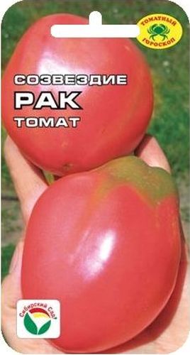 Семена Сибирский сад Томат. РакBP-00000619 Семена Сибирский сад Томат. РакBP-00000619Среднеранний розовоплодный сорт семян томата Сибирский сад Томат. Рак. Растение индетерминантное, высотой более 1,2 м., формирует до 6 кистей с 4-6 крупными плодами оригинальной удлиненно-грушевидной формы массой 200-300 гр. Томаты гладкие, глянцевые, интенсивно-розового цвета с жемчужным муаром, очень вкусные.