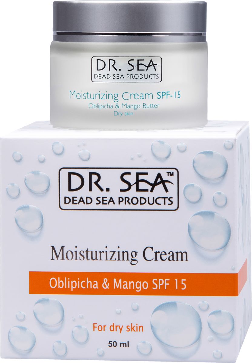 Dr.Sea Увлажняющий крем для лица с маслом облепихи и экстрактом манго SPF15,50 мл202 Dr.Sea Увлажняющий крем для лица с маслом облепихи и экстрактом манго SPF15,50 мл202Активная формула крема Dr. Sea в сочетании с минералами Мертвого моря препятствует старению клеток, разглаживает мелкие морщины, стимулирует регенерацию клеток, а также обладает ранозаживляющим действием. Устраняет раздражение и шелушение, активно смягчает, эффективно и сбалансированно питает кожу. Защищает кожу от воздействия солнечных лучей. Содержит минералы Мертвого моря, облепиховое масло и масло манго. Рекомендуется для сухой кожи.Способ применения: каждое утро наносите крем на чистую кожу лица и шеи легкими похлопывающими движениями пальцев.Основу косметики Dr. Sea составляют минералы, грязи и органические вытяжки Мертвого моря, а также натуральные растительные экстракты. Косметические средства Dr. Sea разрабатываются и производятся исключительно на территории Израиля в новейших технологических условиях, позволяющих максимально раскрыть и сохранить целебные свойства природных компонентов. Ни в одном из препаратов не содержится парааминобензойная кислота (так называемый парабен), а в составе шампуней и гелей для душа не используется Sodium Lauryl Sulfate. Уникальность минеральной косметики Dr. Sea состоит в том, что все компоненты, входящие в рецептуру, натуральные. Сочетание минералов, грязи, соли и других натуральных составляющих, усиливают целебное действие и не дают побочных эффектов. Характеристики:Объем: 50 мл. Производитель: Израиль. Товар сертифицирован.