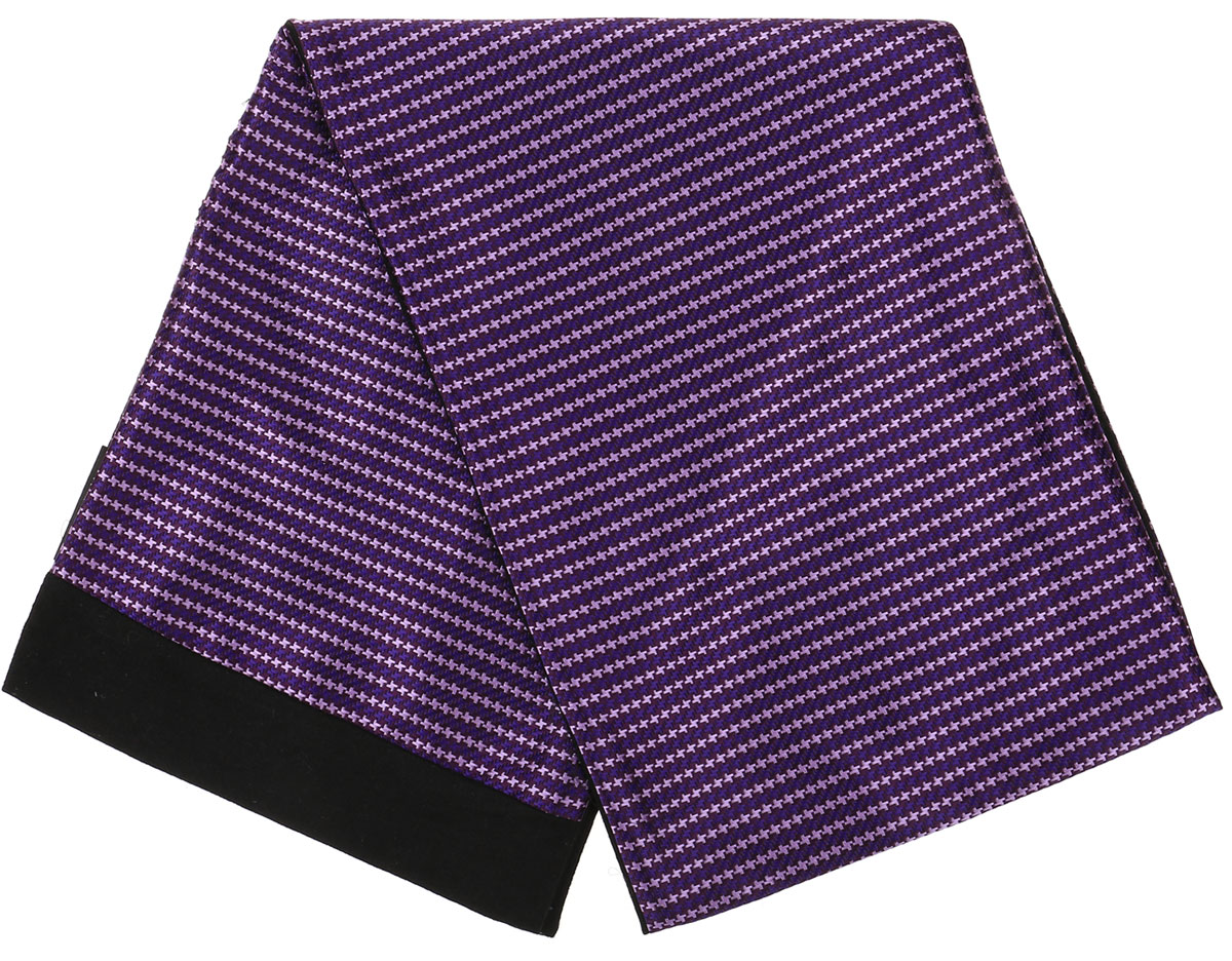 Шарф Vittorio Richi, цвет: фиолетовый, черный. Ro02G100-2981-14. Размер 25 см х 138 см