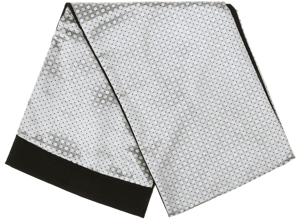 Шарф Vittorio Richi, цвет: светло-серый, черный. Ro02G100-3100-4. Размер 25 см х 138 см