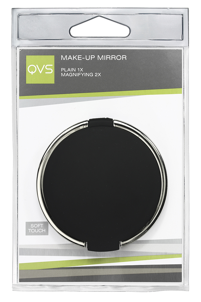 QVS Компактное зеркало для макияжа10-1269 QVS Компактное зеркало для макияжа10-1269ЗЕРКАЛО ДЛЯ МАКИЯЖАДВУСТОРОННЕЕ: ОБЫЧНОЕ ИС 2-КРАТНЫМ УВЕЛИЧЕНИЕМКОРПУС С ПОКРЫТИЕМ SOFT TOUCHИдеальный размер для хранения в Вашей сумочке или косметичке. Вы можете поправить макияж в любой момент!УХОД: Регулярно протирайте зеркало, избегайте повреждения зеркальной поверхности.ХРАНИТЬ В НЕДОСТУПНОМ ДЛЯ ДЕТЕЙ МЕСТЕ
