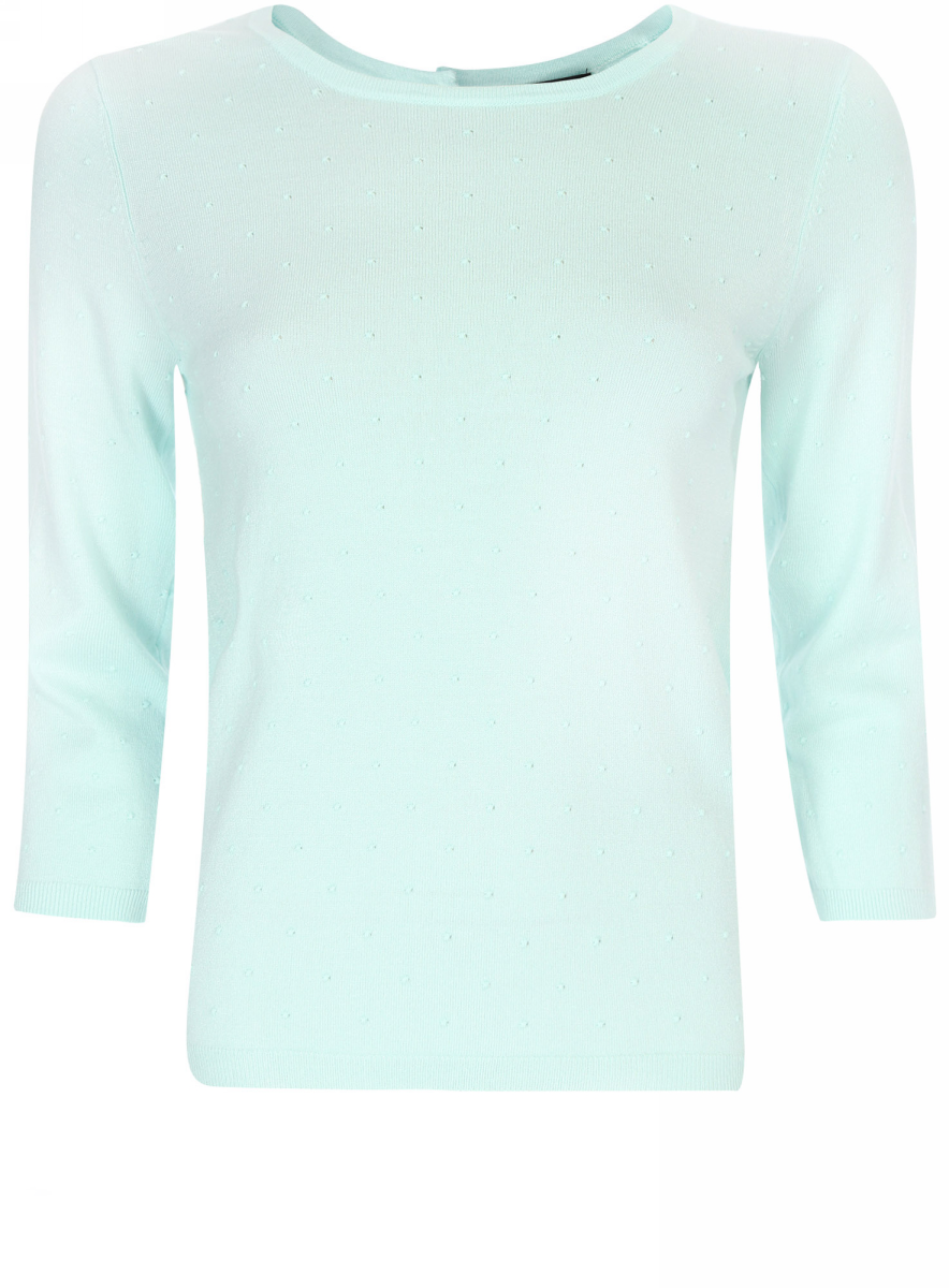 Джемпер женский oodji Ultra, цвет: ментоловый. 63812523-1/42506/6500N. Размер XXS (40)63812523-1/42506/6500N Джемпер женский oodji Ultra, цвет: ментоловый. 63812523-1/42506/6500N. Размер XXS (40)63812523-1/42506/6500NУютный женский джемпер с круглым вырезом горловины и рукавами 3/4 выполнен из вискозного материала. Сзади модель застегивается на пуговицы.