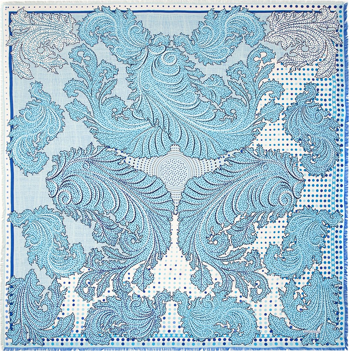 Платок женский Eleganzza, цвет: голубой. D34-1203. Размер 110 см х 110 см