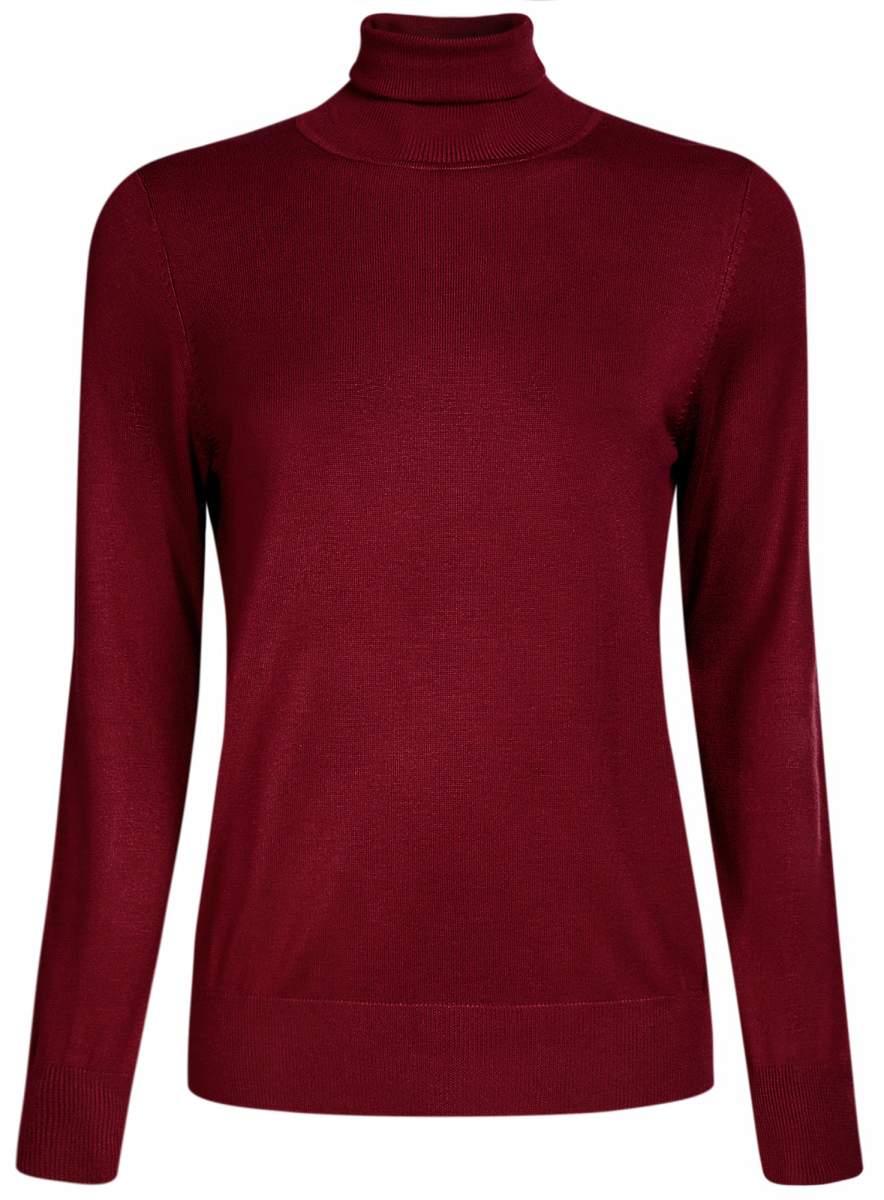 Свитер женский oodji Collection, цвет: бордовый. 74412005-5/24525/4900N. Размер XS (42)74412005-5/24525/4900N Свитер женский oodji Collection, цвет: бордовый. 74412005-5/24525/4900N. Размер XS (42)74412005-5/24525/4900NСвитер oodji с воротником-гольф изготовлен из качественного смесового материала. Низ изделия и рукава дополнены вязаными резинками.