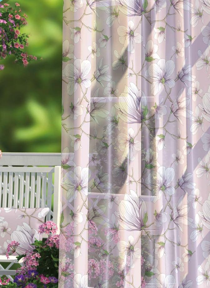 Комплект штор Волшебная ночь Wisteria, на ленте, цвет: сиреневый, высота 270 см705494 Комплект штор Волшебная ночь Wisteria, на ленте, цвет: сиреневый, высота 270 см705494Шторы коллекции Волшебная ночь - это готовое решение для интерьера, гарантирующее красоту, удобство и индивидуальный стиль.Шторы изготовлены из ткани - вуаль, которая почти не мешает прохождению света, но защищает комнату от посторонних взглядов.Длина штор регулируется с помощью клеевой паутинки (она идет в комплекте). Изделия крепятся на вшитую шторную ленту: на крючки или путем продевания на карниз.Высота: 270 см.