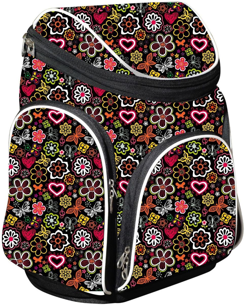 MagTaller Ранец школьный Boxi Flowers20616-18 MagTaller Ранец школьный Boxi Flowers20616-18Школьный ранец MagTaller Boxi Flowers отличается современным и модным дизайном. Модель изготовлена из 600D Polyester. Ортопедическая спинка обеспечивает постоянную циркуляцию воздуха за счет вентилируемого материала, из которого она изготовлена. Регулируемые лямки оснащены крючками для закрепления концов строп. Модель закрывается клапаном на молнию.Под клапаном размещен карман под расписание уроков. Изделие содержит одно отделение подвижной перегородкой.Снаружи расположены 3 кармана: два боковых на молнии и передний с органайзером. Широкие регулируемые лямки позволяют равномерно распределить нагрузку, не нагружая позвоночник. Светоотражающие элементы (спереди, сбоку и на плечевых лямках) обеспечивают безопасность ребенка на дорогах. Прочное дно из PVC надежно защищает содержимое ранца от воды и грязи.