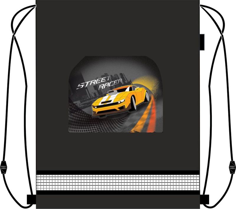 MagTaller Сумка для сменной обуви Street Racer31216-15 MagTaller Сумка для сменной обуви Street Racer31216-15Мешок для сменной обуви MagTaller идеально подойдет как для хранения, так и для переноски сменной обуви и одежды.Мешок выполнен из прочного материала и содержит одно вместительное отделение, затягивающееся с помощью текстильных шнурков.Изделие оформлено изображением гоночной машины.