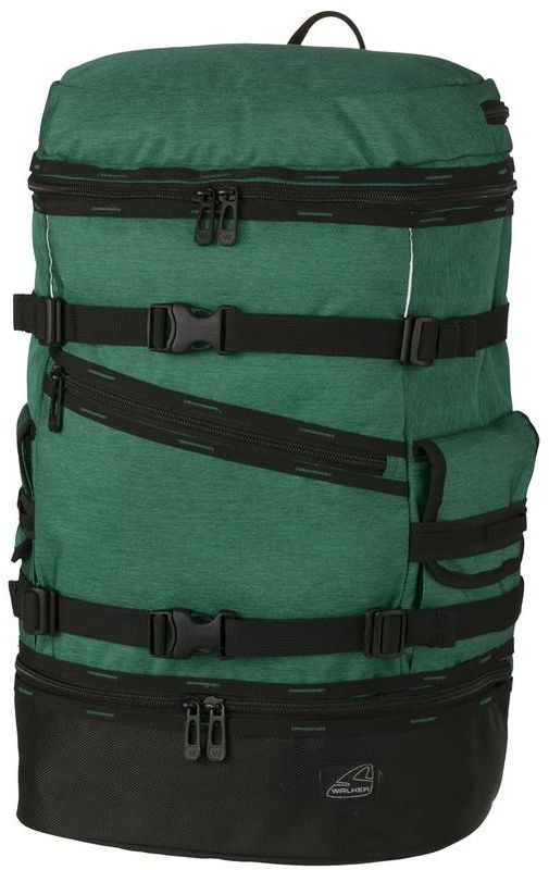 Walker Рюкзак школьный Break Can Green Melange42145/160 Walker Рюкзак школьный Break Can Green Melange42145/160Рюкзак Break Can Green Melange выполнен из прочного износостойкого материала высокого качества с влагоотталкивающей пропиткой.Рюкзак имеет верхний клапан на молнии, передний карман так же на застежке-молнии, вместительное основное отделение, эргономические лямки, дополненные грудной стяжкой и карман на молнии на дне рюкзака. По бокам рюкзака располагаются кармашки с эластичной резинкой для фиксации, а на передней части рюкзака находятся два регулируемых ремня.