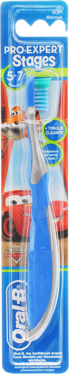Oral-B Детская зубная щетка Pro-Expert Stages Молния МакКуин от 5 до 7 летSTG-75049948_синий, серебряный, машина Oral-B Детская зубная щетка Pro-Expert Stages Молния МакКуин от 5 до 7 летSTG-75049948_синий, серебряный, машинаДетская зубная щетка Oral-B Pro-Expert Stages разработана для ребенка, чистящего зубы при все меньшей помощи родителей или почти без нее. Для возраста в котором происходит смена молочных зубов.Чашеобразная головка охватывает и очищает каждый зуб. Эргономичная изогнутая ручка особой формы не будет скользить в детских руках.Удобная и яркая зубная щетка обязательно понравится малышу и сделает чистку зубов более комфортной.