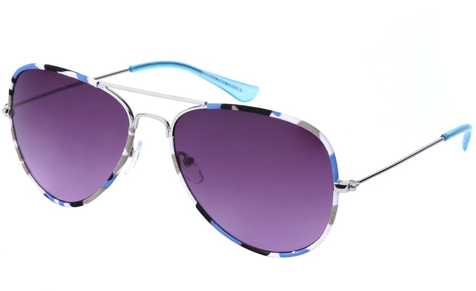 Очки солнцезащитные женские Fabretti, цвет: серебряный, голубой, пурпурный. J172586-2G