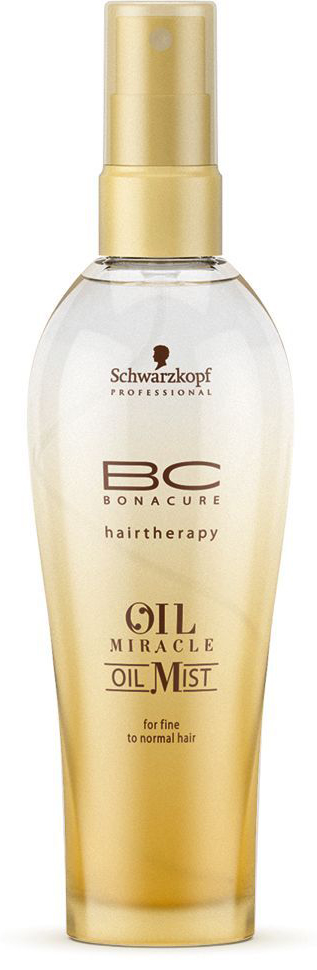 Bonacure Спрей-масло для тонких волос Oil Miracle Oil Mist fine hair 100 мл1913852 Bonacure Спрей-масло для тонких волос Oil Miracle Oil Mist fine hair 100 мл1913852Спрей - масло для тонких волос. Насыщенная формула с драгоценным маслом марулы интенсивно питает волосы, состав быстро распределяется по полотну, обеспечивая гладкость и эластичность, а затем моментально испаряется; Рекомендуется использовать в комплексе с шампунем BC Oil Miracle light.
