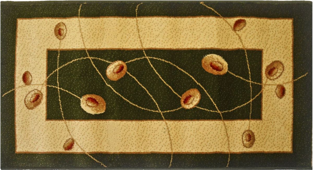 Ковер Kamalak Tekstil, 80 х 150 см. УК-0574УК-0574 Ковер Kamalak Tekstil, 80 х 150 см. УК-0574УК-0574Ковер Kamalak Tekstil изготовлен из прочного синтетического материала heat-set, улучшенного варианта полипропилена (эта нить получается в результате его дополнительной обработки). Полипропилен износостоек, нетоксичен, не впитывает влагу, не провоцирует аллергию. Структура волокна в полипропиленовых коврах гладкая, поэтому грязь не будет въедаться и скапливаться на ворсе. Практичный и износоустойчивый ворс не истирается и не накапливает статическое электричество. Ковер обладает хорошими показателями теплостойкости и шумоизоляции. Оригинальный рисунок позволит гармонично оформить интерьер комнаты, гостиной или прихожей. За счет невысокого ворса ковер легко чистить. При надлежащем уходе синтетический ковер прослужит долго, не утратив ни яркости узора, ни блеска ворса, ни упругости. Самый простой способ избавить изделие от грязи - пропылесосить его с обеих сторон (лицевой и изнаночной). Влажная уборка с применением шампуней и моющих средств не противопоказана. Хранить рекомендуется в свернутом рулоном виде.