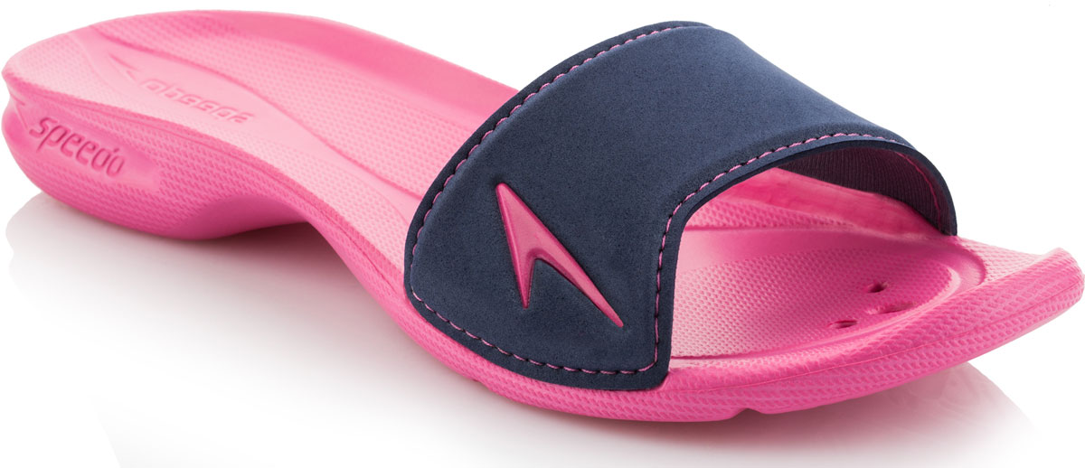Шлепанцы женские Speedo Atami II, цвет: розовый, темно-синий. 8-09073B548-B548. Размер 4 (37)8-09073B548-B548 Шлепанцы женские Speedo Atami II, цвет: розовый, темно-синий. 8-09073B548-B548. Размер 4 (37)8-09073B548-B548Женские шлепанцы Atami II от Speedo отлично подойдут для пляжа или бассейна. Верх модели выполнен из термополиуретана. Эргономичная посадка, повторяющая контуры и рельеф стопы, обеспечивает непревзойденный комфорт и удобство. Дренажные отверстия в подошве обеспечивают быстрое удаление влаги и дополнительную вентиляцию. Специальный рисунок подошвы с внутренней стороны предотвращает выскальзывание ноги, с внешней стороны - гарантирует оптимальное сцепление при ходьбе.