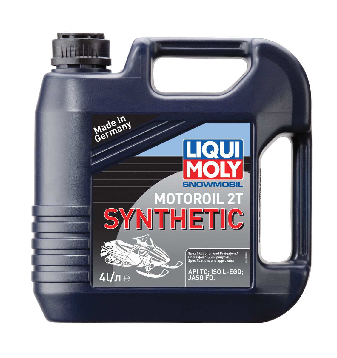 Масло моторное Liqui Moly Snowmobil Motoroil 2T Synthetic, синтетическое, 4 л2246 Масло моторное Liqui Moly Snowmobil Motoroil 2T Synthetic, синтетическое, 4 л2246Масло моторное Liqui Moly Snowmobil Motoroil 2T Synthetic предназначено для эксплуатации высокофорсированных двухтактных снегоходов в условиях экстремальных нагрузок и крайне низких температур. Комбинация полностью синтетической базы и современных присадок гарантирует максимальную защиту двигателя на любых оборотах и нагрузках. Бездымно сгорает, не дает нагаров в двигателе и глушителе. Отлично прокачивается масляным насосом при крайне низких температурах. Повышает мощность двигателя. Поддерживает чистоту свечей. Самосмешиваемо с топливом, используется для раздельной и смешанной систем подачи топлива. Защищает от коррозии. Красного цвета. Полностью синтетическая базовая основа в сочетании с современными присадками обеспечивает: - легкий запуск в мороз, - безупречную чистоту двигателя, свечей зажигания, мощностного клапана и глушителя, - отличную защиту от износа, задиров и прихватов, - бездымное сгорание, - низкую концентрацию масла в смеси с топливом, - максимальную защиту от коррозии, - стойкость к высоким оборотам и перегреву. Использование масла Snowmobil Motoroil 2T Synthetic обеспечивает отличную и долговременную работу стандартных и высокофорсированных 2Т двигателей снегоходов в любых режимах. Для двигателей с водяным и воздушным охлаждением. Концентрация в смеси с топливом до 1:100. Допуск: - API: TC- ISO: L-EGD- JASO: FC- Global: GD