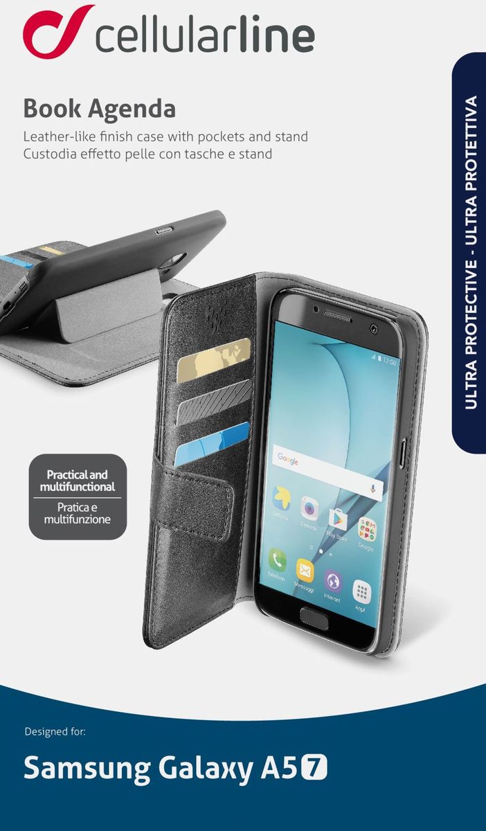 Cellular Line Book чехол для Samsung Galaxy A5 (2017), Black, с карманами