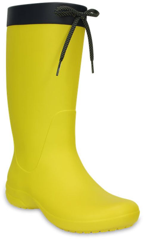 Сапоги резиновые женские Crocs Crocs Freesail Rain Boot, цвет: желтый. 203541-7C1. Размер 5 (35)