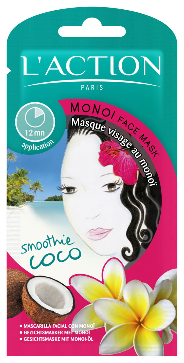 Laction Маска для лица из масла монои Monoi, 12 г713400 Laction Маска для лица из масла монои Monoi, 12 г713400Маска обладает успокаивающим и питательным действием.Масло монои производится путем вымачивания цветков гардении в кокосовом масле. Кокосовое молоко делает вашу кожу мягкой и эластичной. Маска с кремообразной текстурой и ароматом кокоса приглашает вас в путешествие на острова Тихого океана.