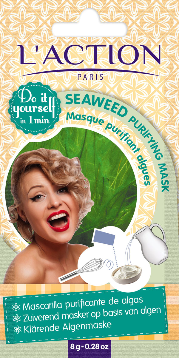 Laction Маска для лица очищающая на основе водорослей Seaweed purifying mask, 8 г817293 Laction Маска для лица очищающая на основе водорослей Seaweed purifying mask, 8 г817293Комбинация богатой минералами ламинарии, насыщенной витаминами А и С и аминокислотами спирулины и тонизирующего экстракта хвоща, очистит кожу от любых загрязнений и придаст ей свежесть.