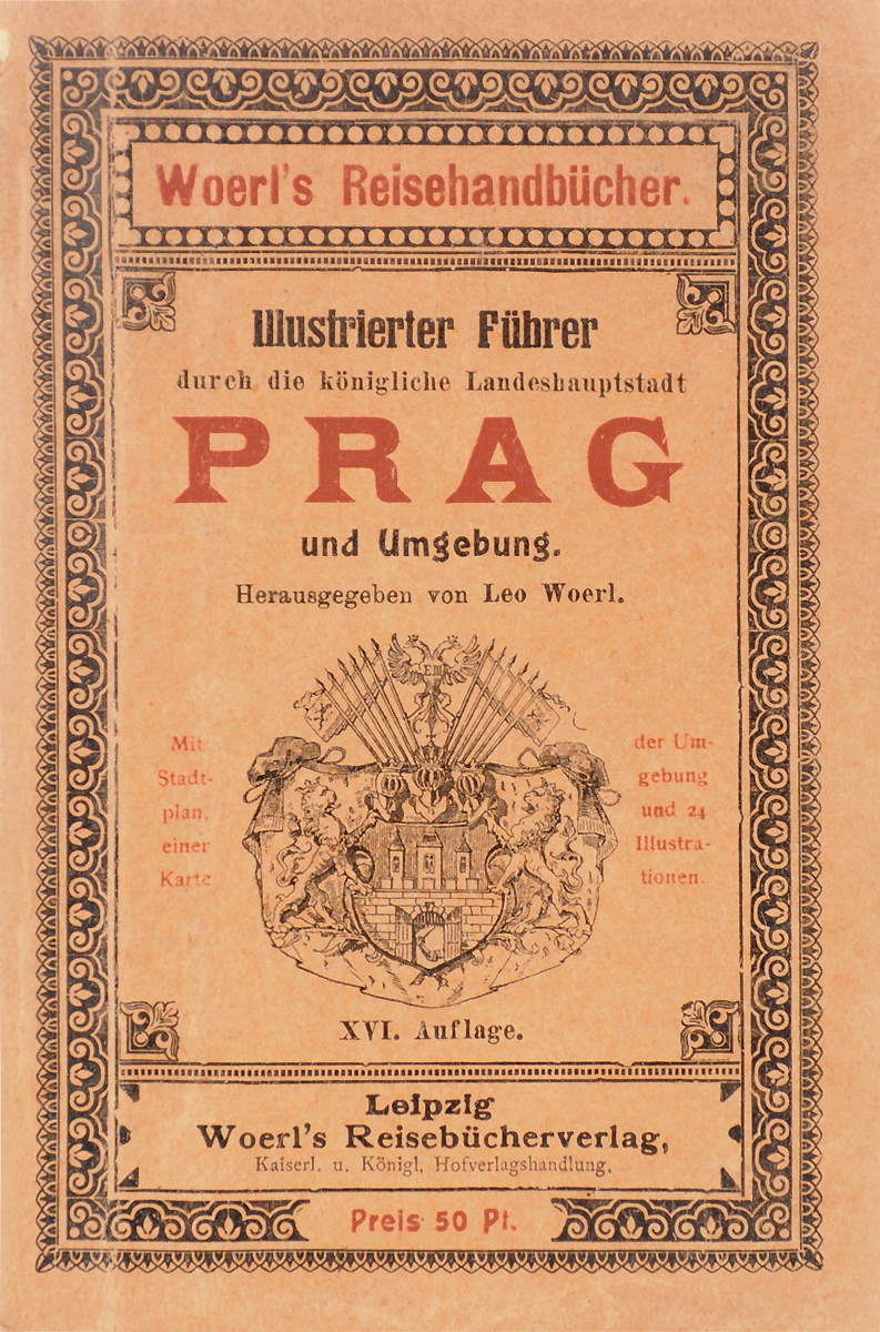 Illustrierter Fuehrer durch die konigliche Landeshauptstadt Prag und UmgebungGLN-4 Illustrierter Fuehrer durch die konigliche Landeshauptstadt Prag und UmgebungGLN-4Лейпциг, 1907 год. Издательство Woerls Reisebucherverlag.Иллюстрированное издание с картой города и окрестностей и 24 иллюстрациями в тексте.Оригинальная обложка.Сохранность хорошая.Читателям предлагается иллюстрированный путеводитель по Праге - одному из красивейших городов Европы, и ее окрестностям.Издание не подлежит вывозу за пределы Российской Федерации.