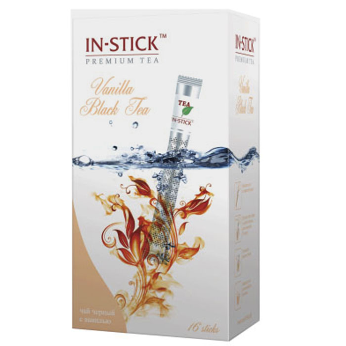 In-Stick чай индийский с ванилью в стиках, 16 шт00-00000408 In-Stick чай индийский с ванилью в стиках, 16 шт00-00000408В ассортименте коллекции IN-STICK Premium tea используются только лучшие, отборные сорта чая высшего сорта. Классический черный индийский чай с изысканным ароматом ванили.