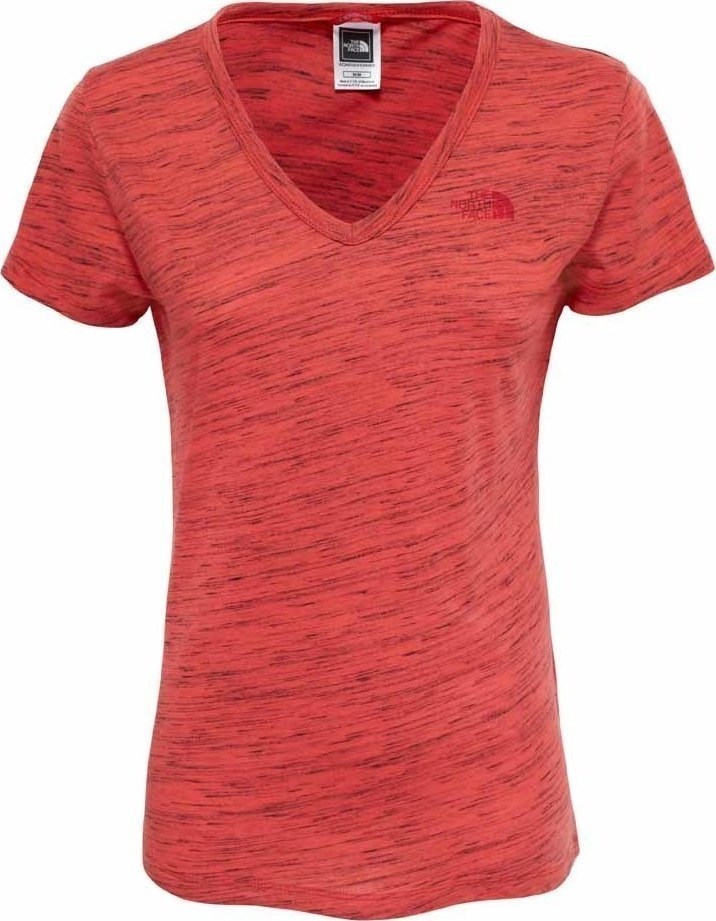 Футболка женская The North Face W Ss Simple Dome Tee, цвет: красный. T0A3H6RKV. Размер M (44/46)T0A3H6RKV Футболка женская The North Face W Ss Simple Dome Tee, цвет: красный. T0A3H6RKV. Размер M (44/46)T0A3H6RKVЖенская футболка The North Face Womens - отличный вариант для каждодневного использования. У модели укороченные рукава и женственный V-образный вырез, принт на груди с логотипом The North Face.