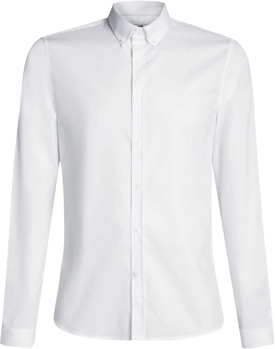 Рубашка мужская oodji Basic, цвет: белый. 3B140002M/34146N/1000N. Размер 43-182 (54-182)3B140002M/34146N/1000N Рубашка мужская oodji Basic, цвет: белый. 3B140002M/34146N/1000N. Размер 43-182 (54-182)3B140002M/34146N/1000NМужская базовая рубашка от oodji выполнена из натурального хлопка. Модель приталенного кроя с длинными рукавами застегивается на пуговицы.