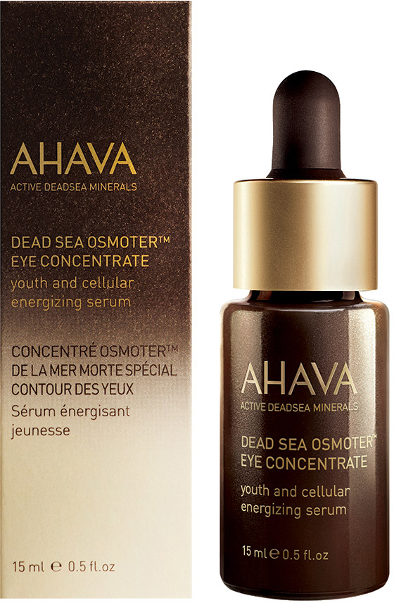 Ahava Dsoc Концентрат минералов мертвого моря osmoter для глаз 15 мл82815066 Ahava Dsoc Концентрат минералов мертвого моря osmoter для глаз 15 мл82815066Концентрат для глаз, решающий сразу несколько проблем, создан специально для ухода за нежной кожей вокруг глаз. Устраняет следы усталости, снижает появление темных кругов под глазами, отечность, сухость, обеспечивает комфорт и подсвечивает кожу вокруг глаз.