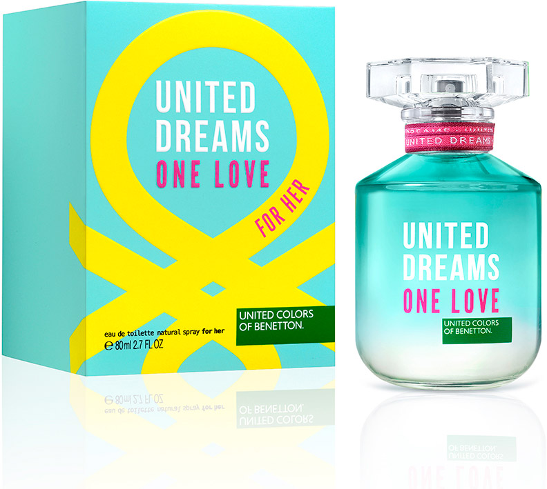 Benetton UD ONE LOVE женская Туалетная вода 50мл65114900 Benetton UD ONE LOVE женская Туалетная вода 50мл65114900Ароматы One Summer, One Love - призыв присоедениться к революции United Dream. Парные ароматы, которые напоминают нам о том, что происхождение не имеет значение - мы разделяем общие мечты.