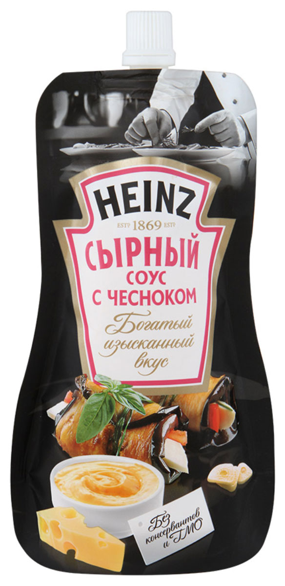 Heinz соус сырный с чесноком, 230 г76005506 Heinz соус сырный с чесноком, 230 г76005506Этот соус приготовлен шеф-поваром Heinz специально для вас, чтобы вы могли сделать необычным самое простое блюдо.Нежность сыра. Яркий вкус чеснока. Без консервантов. Без ГМО.Уважаемые клиенты! Обращаем ваше внимание, что полный перечень состава продукта представлен на дополнительном изображении.