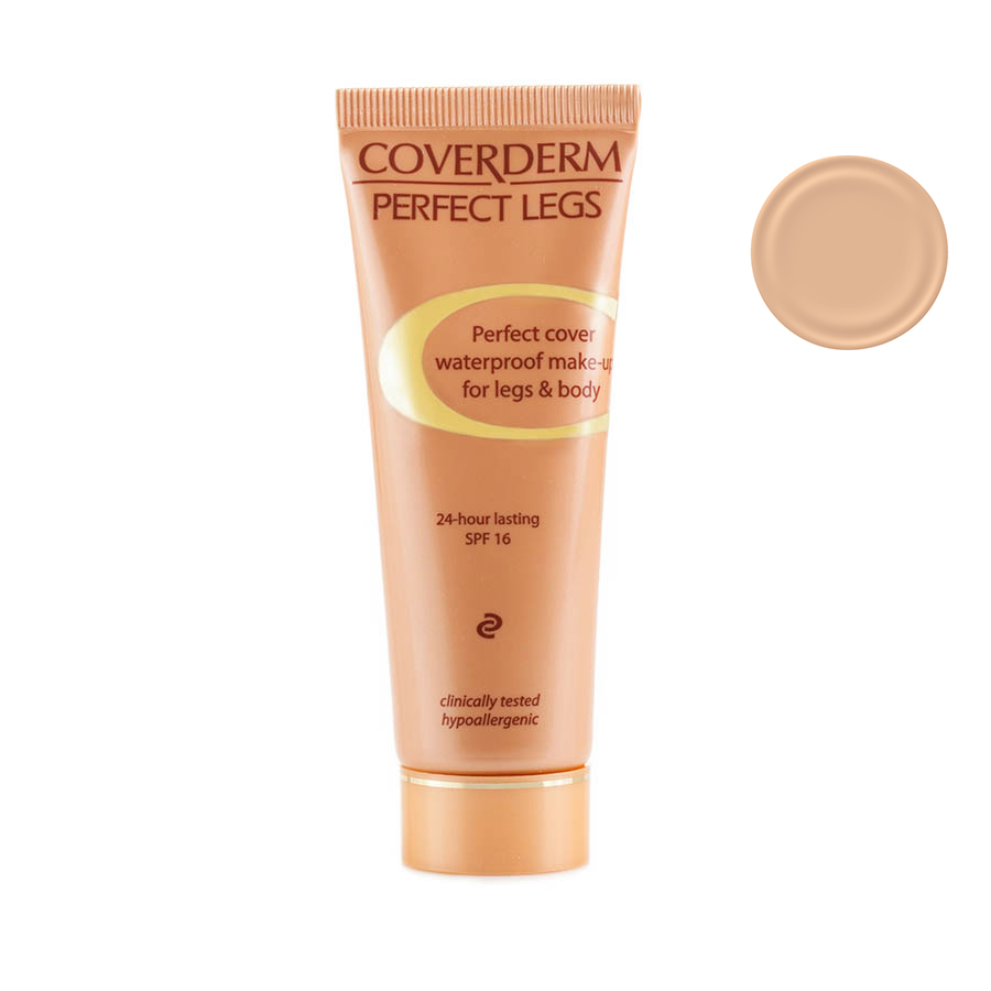 Coverderm Perfect Legs Тональный крем для ног Тон №1, Camouflage SPF 16, 50млС1013.1 Coverderm Perfect Legs Тональный крем для ног Тон №1, Camouflage SPF 16, 50млС1013.1Крем был специально разработан для сокрытия косметических недостатковног и тела, таких как варикоз, сосудистые звездочки, покраснения, веснушки, шрамы и неровный цвет кожи.Сразу после применения выравнивает и матирует кожу ног, она становится более гладкой и привлекательной. Содержит:- пчелиный воск, богатый витамином А, который прекрасно увлажняет и питает кожу.- магния карбонат - регулирует потоотделение, оказывает вяжущее и подсушивающее действие; - экстракт Алоэ Веры хорошо увлажняет кожу и создает на ее поверхности защитную пленку, препятствующую обезвоживанию.- плотные цветовые пигменты обладают высокой покрывающей способностью даже при нанесении тонкого слоя. - солнечный фильтр, предохраняющий от всего спектра солнечного излучения, SPF 16.Выпускается в 9 оттенках от светло-бежевого до цвета загара.