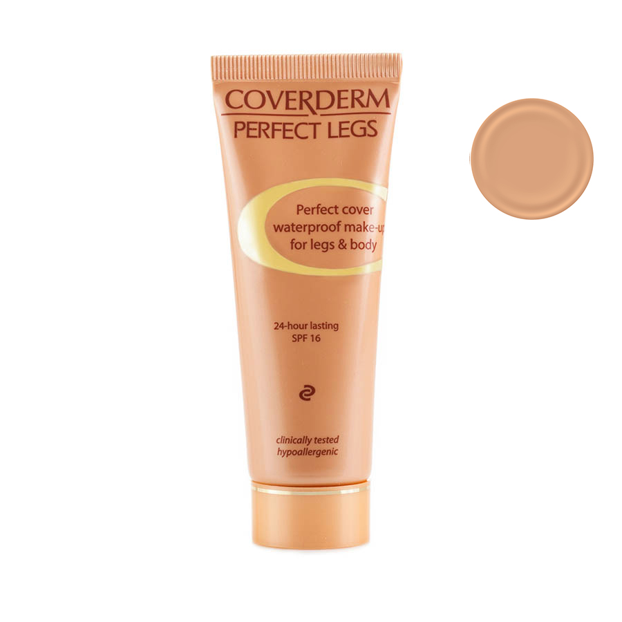 Coverderm Perfect Legs Тональный крем для ног Тон №3, Camouflage SPF 16, 50млС1013.3 Coverderm Perfect Legs Тональный крем для ног Тон №3, Camouflage SPF 16, 50млС1013.3Крем был специально разработан для сокрытия косметических недостатковног и тела, таких как варикоз, сосудистые звездочки, покраснения, веснушки, шрамы и неровный цвет кожи.Сразу после применения выравнивает и матирует кожу ног, она становится более гладкой и привлекательной. Содержит:- пчелиный воск, богатый витамином А, который прекрасно увлажняет и питает кожу.- магния карбонат - регулирует потоотделение, оказывает вяжущее и подсушивающее действие; - экстракт Алоэ Веры хорошо увлажняет кожу и создает на ее поверхности защитную пленку, препятствующую обезвоживанию.- плотные цветовые пигменты обладают высокой покрывающей способностью даже при нанесении тонкого слоя. - солнечный фильтр, предохраняющий от всего спектра солнечного излучения, SPF 16.Выпускается в 9 оттенках от светло-бежевого до цвета загара.