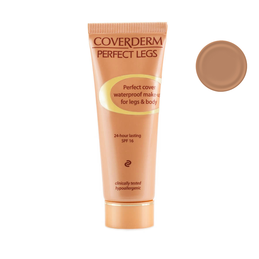 Coverderm Perfect Legs Тональный крем для ног Тон №9, Camouflage SPF 16, 50млС1013.9 Coverderm Perfect Legs Тональный крем для ног Тон №9, Camouflage SPF 16, 50млС1013.9Крем был специально разработан для сокрытия косметических недостатковног и тела, таких как варикоз, сосудистые звездочки, покраснения, веснушки, шрамы и неровный цвет кожи.Сразу после применения выравнивает и матирует кожу ног, она становится более гладкой и привлекательной. Содержит:- пчелиный воск, богатый витамином А, который прекрасно увлажняет и питает кожу.- магния карбонат - регулирует потоотделение, оказывает вяжущее и подсушивающее действие; - экстракт Алоэ Веры хорошо увлажняет кожу и создает на ее поверхности защитную пленку, препятствующую обезвоживанию.- плотные цветовые пигменты обладают высокой покрывающей способностью даже при нанесении тонкого слоя. - солнечный фильтр, предохраняющий от всего спектра солнечного излучения, SPF 16.Выпускается в 9 оттенках от светло-бежевого до цвета загара.