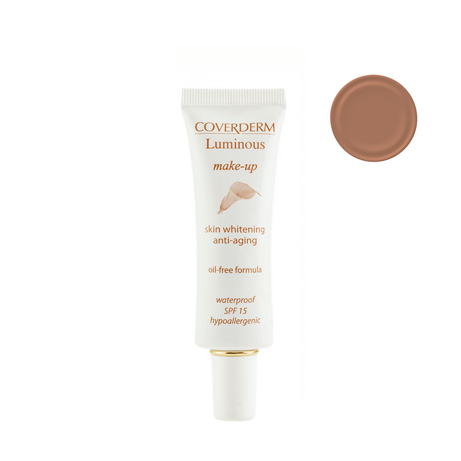 Coverderm Luminous Make-up Антивозрастной тональный крем против пигментации Colorceuticals Тон №5 SPF 15, 30млС1028.5 Coverderm Luminous Make-up Антивозрастной тональный крем против пигментации Colorceuticals Тон №5 SPF 15, 30млС1028.52 в 1 – уход и макияж в течение дня! Инновационная формула тонального крема Luminous Make-up содержит Альфа-арбутин и инкапсулированный Витамин С, благодаря этому оказывает отбеливающий и антивозрастной эффект. Идеально маскирует недостатки кожи, усиливает действие отбеливающих косметических средств. Специальные характеристики: водостойкий, гипоаллергенный, идеально держится в течение долгого времени, не содержит масел, обеспечивает UVA/UVB защиту, крем имеет мягкую жидкую текстуру, легко наносится. Подходит для всех типов кожи.