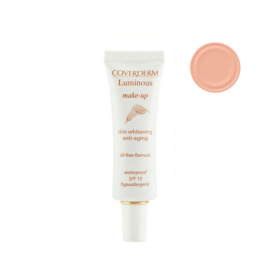 Coverderm Luminous Make-up Антивозрастной тональный крем против пигментации Colorceuticals Тон №11 SPF 15, 30млС1028.11 Coverderm Luminous Make-up Антивозрастной тональный крем против пигментации Colorceuticals Тон №11 SPF 15, 30млС1028.112 в 1 – уход и макияж в течение дня! Инновационная формула тонального крема Luminous Make-up содержит Альфа-арбутин и инкапсулированный Витамин С, благодаря этому оказывает отбеливающий и антивозрастной эффект. Идеально маскирует недостатки кожи, усиливает действие отбеливающих косметических средств. Специальные характеристики: водостойкий, гипоаллергенный, идеально держится в течение долгого времени, не содержит масел, обеспечивает UVA/UVB защиту, крем имеет мягкую жидкую текстуру, легко наносится. Подходит для всех типов кожи.