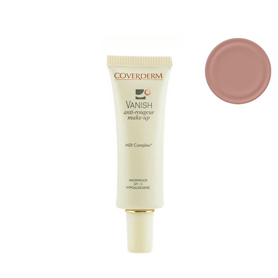 Coverderm Vanish Make-up Тональный крем для кожи с куперозом и покраснениями Colorceuticals Тон №2 SPF 15, 30млC1035.2 Coverderm Vanish Make-up Тональный крем для кожи с куперозом и покраснениями Colorceuticals Тон №2 SPF 15, 30млC1035.22 в 1 – уход и макияж в течение дня! Тональный крем, который превосходно маскирует все проявления купероза и покраснения кожи, одновременно с этим оказывает лечебное действие для улучшения микроциркуляции и снижения купероза. Обладает обезжиренной, водостойкой формулой. Благодаря легкой текстуре прекрасно впитывается, придает коже бархатистость. Входящие в состав крема MDI комплекс и фукоидан укрепляют сосудистую стенку и уменьшают признаки купероза и покраснений на коже. Витамин Е и изофланы оказывают дополнительный антивозрастной эффект, крем успокаивает и смягчает кожу. SPF 15 уменьшает агрессивное воздействие ультрафиолетовых лучей, повреждающих мелкие капилляры кожи.