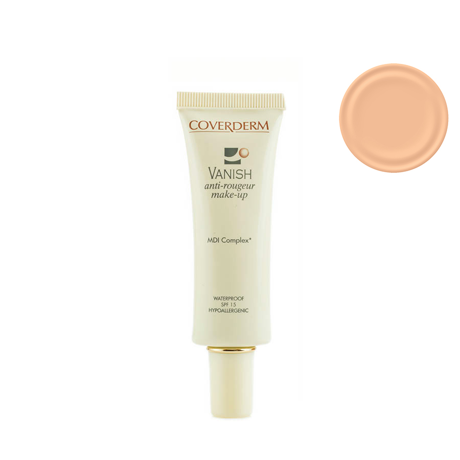 Coverderm Vanish Make-up Тональный крем для кожи с куперозом и покраснениями Colorceuticals Тон №13 SPF 15, 30млC1035.13 Coverderm Vanish Make-up Тональный крем для кожи с куперозом и покраснениями Colorceuticals Тон №13 SPF 15, 30млC1035.132 в 1 – уход и макияж в течение дня! Тональный крем, который превосходно маскирует все проявления купероза и покраснения кожи, одновременно с этим оказывает лечебное действие для улучшения микроциркуляции и снижения купероза. Обладает обезжиренной, водостойкой формулой. Благодаря легкой текстуре прекрасно впитывается, придает коже бархатистость. Входящие в состав крема MDI комплекс и фукоидан укрепляют сосудистую стенку и уменьшают признаки купероза и покраснений на коже. Витамин Е и изофланы оказывают дополнительный антивозрастной эффект, крем успокаивает и смягчает кожу. SPF 15 уменьшает агрессивное воздействие ультрафиолетовых лучей, повреждающих мелкие капилляры кожи.