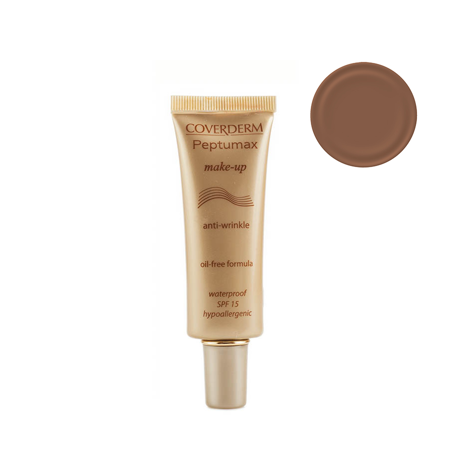 Coverderm Peptumax Make-up Антивозрастной тональный крем с биомиметическими пептидами Colorceuticals Тон №6, SPF 15, 30млС2015.6 Coverderm Peptumax Make-up Антивозрастной тональный крем с биомиметическими пептидами Colorceuticals Тон №6, SPF 15, 30млС2015.62 в 1 – уход и макияж в течение дня! Тональный крем, обогащенный биомиметическими пептидами, снижает уровень глубоких и мелких морщин. В составе новое поколение биомиметических пептидов и формула активных компонентов, направленных на интенсивную борьбу против мимических морщин, а также морщин, вызванных возрастными изменениями и фотостарением. Обезжиренная водостойкая формула тонального крема, имеет легкую текстуру, прекрасно ложится. Придает коже бархатистость, оказывает длительное увлажняющее действие. Стойкий результат в течение дня ? Гипоаллергенная формула ? Клинически протестирован дерматологами