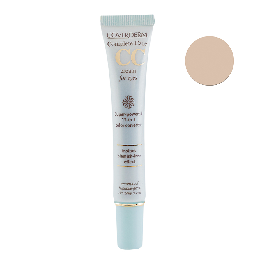Coverderm Complete Care CC Крем для области вокруг глаз, Тон Светло-коричневый SPF15, 15млС2101/SB Coverderm Complete Care CC Крем для области вокруг глаз, Тон Светло-коричневый SPF15, 15млС2101/SBУход и Макияж в одном средстве! Комплексный уход по 12 пунктам в 1 средстве! Выравнивает цвет, подстраиваясь под собственный тон кожи. Ухаживает за тонкой кожей под глазами, благодаря своему многокомпонентному составу устраняет темные круги под глазами, действует против морщин, эффективен против мешков под глазами.