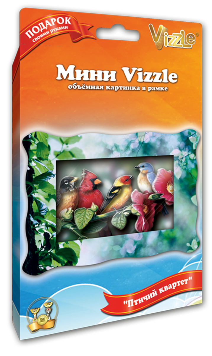 Vizzle Mini Объемная картинка Птичий квартет